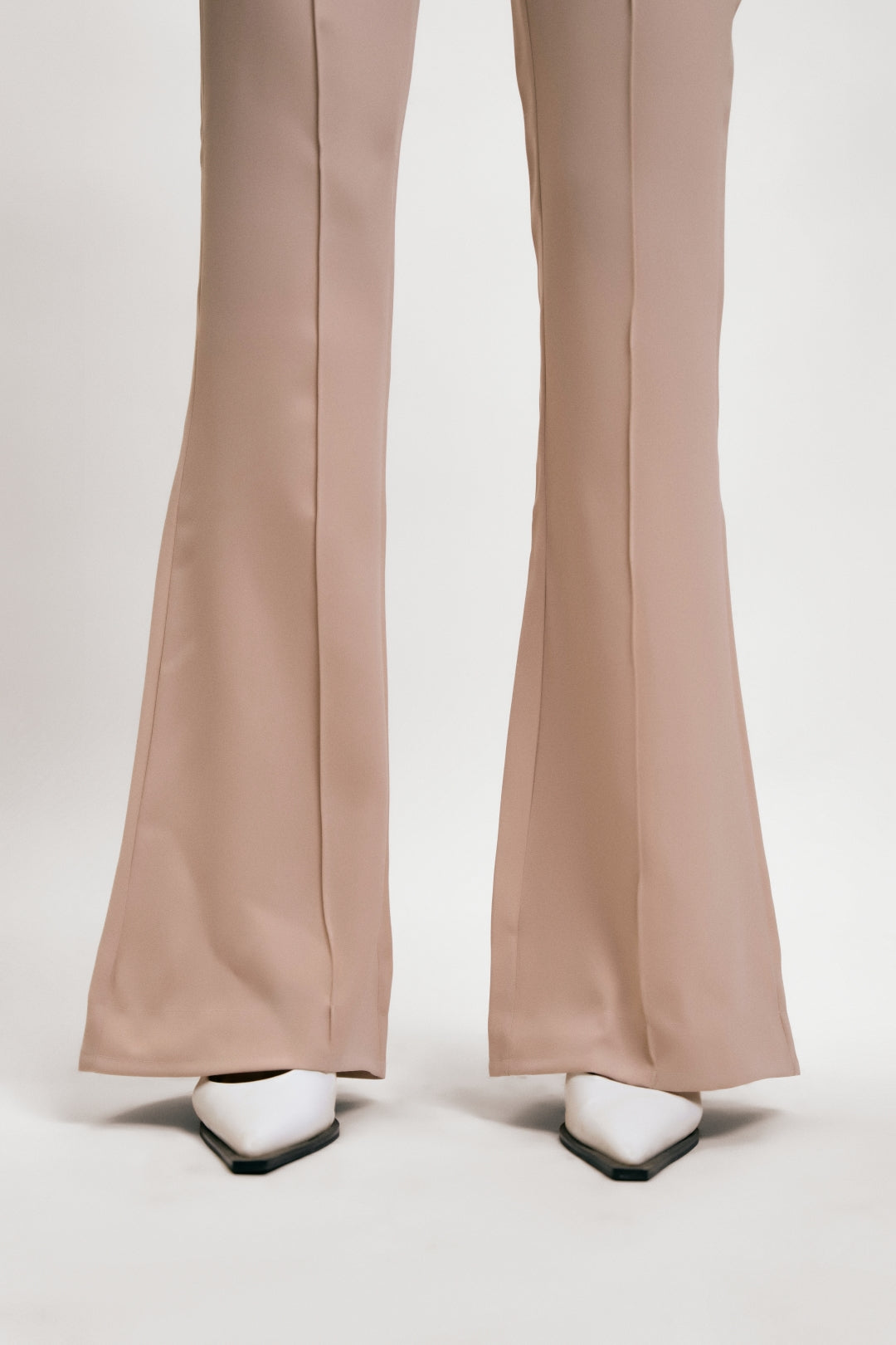 Flare Trousers with Front Seam