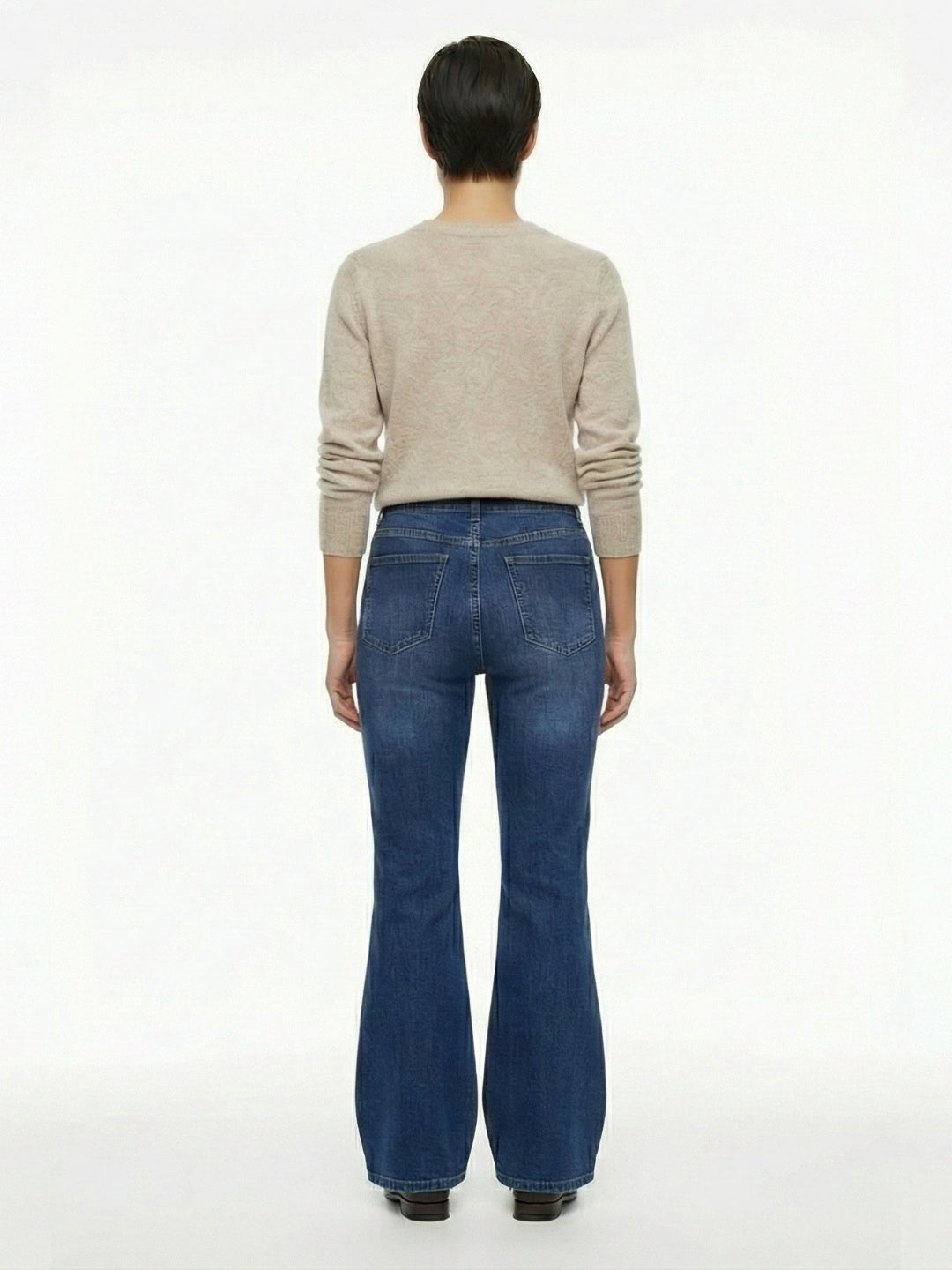 Women High-Rise Bootcut Blue Denim Jeans