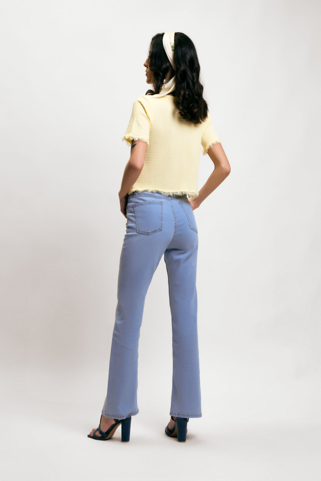 Light Blue Bootcut High-Rise Denim Jeans