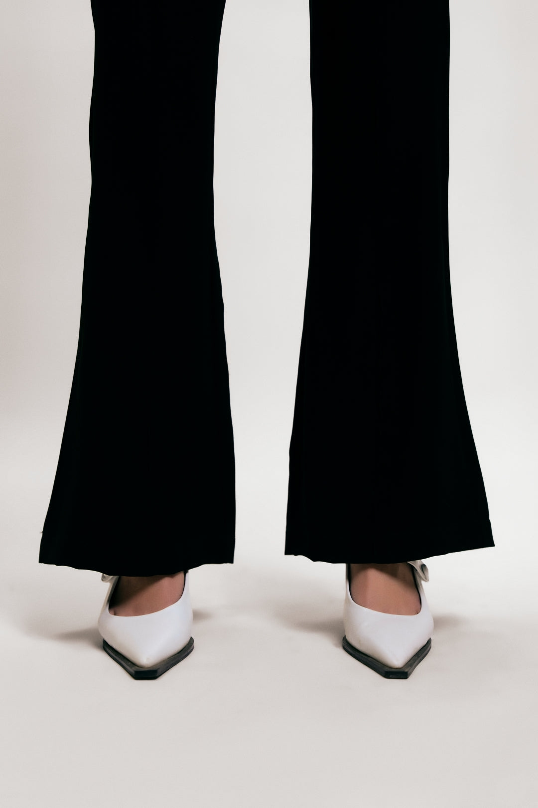 Flare Trousers with Front Seam