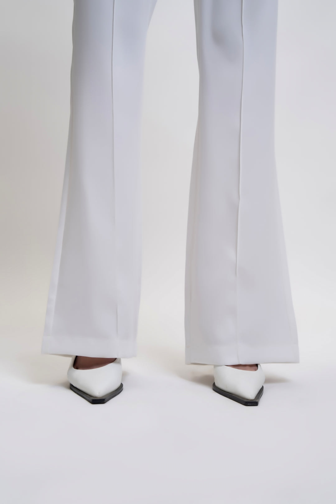 Flare Trousers with Front Seam