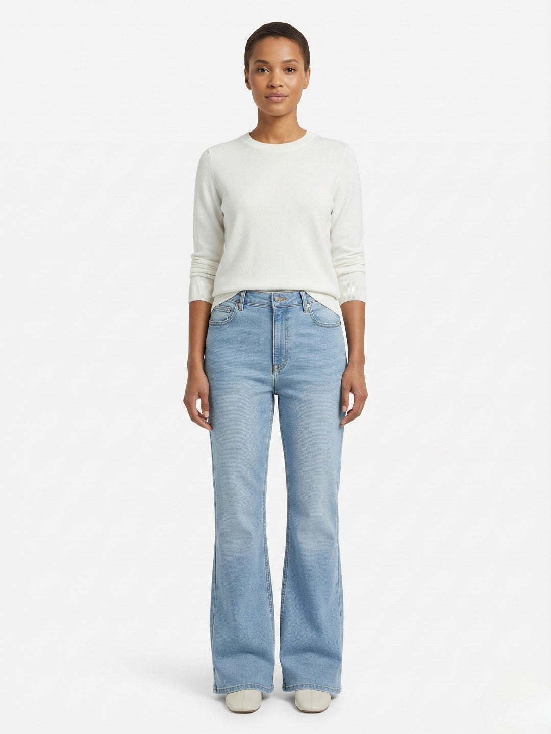 Light Blue Bootcut High-Rise Jeans